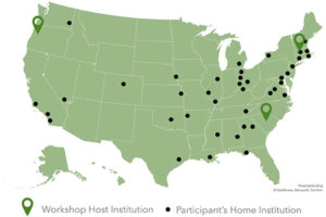 Map of Faculty Workshop participants