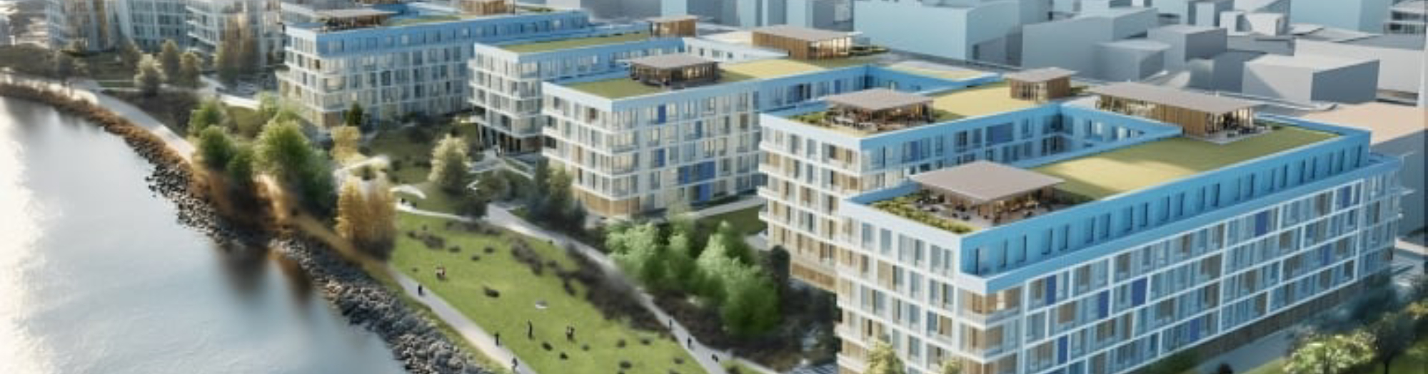 New Stapleton Waterfront Aerial Render